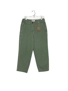 New Boden Women's Cropped Chinos Green US 8P 100% Cotton High-Waist